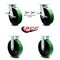 Service Caster 8 Inch Kingpinless Green Poly on Steel Wheel Caster Swivel Locks 2 Rigid, 2PK SCC-KP30S820-PUR-GB-BSL-2-R-2 - alternate 6